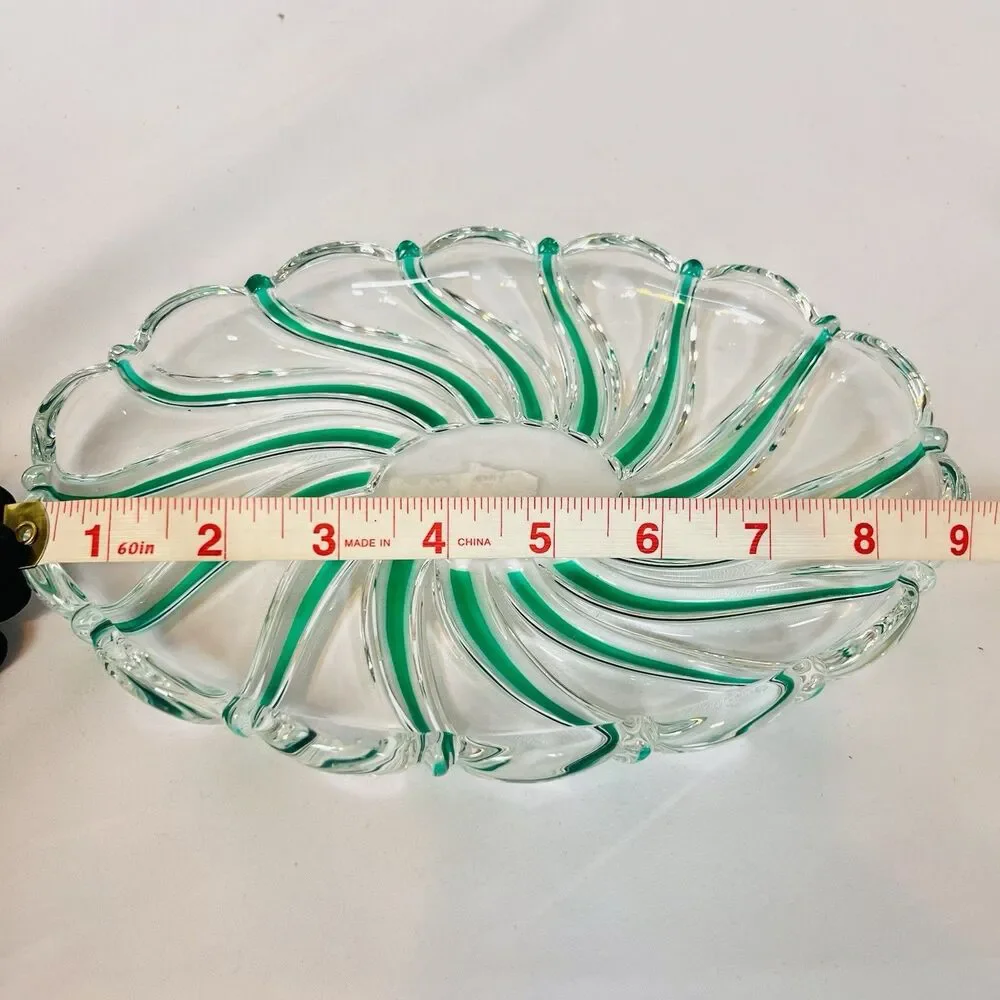 Vintage Mikasa Peppermint Green Glass 3-Piece Set Made in Germany